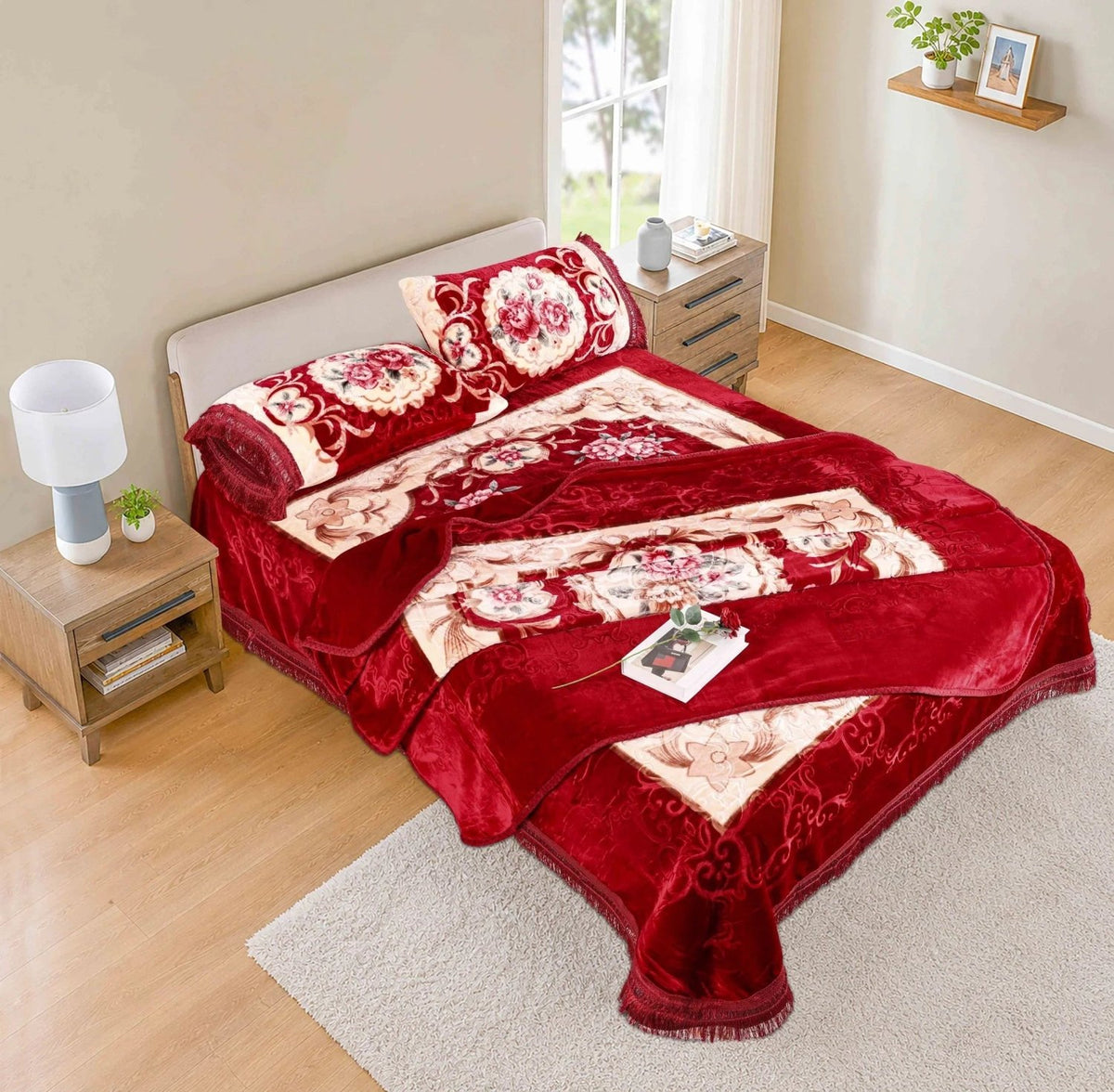 Regent Cloudy 4-Pcs Embossed Blanket Set