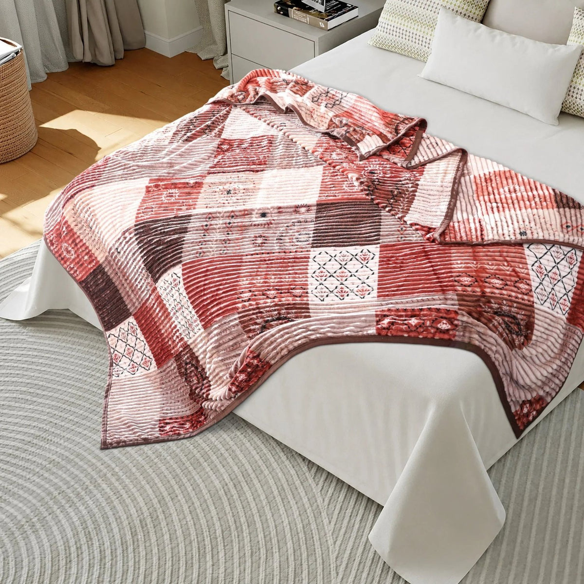 Blueberry Flannel Summer Light Blanket King size BF-203