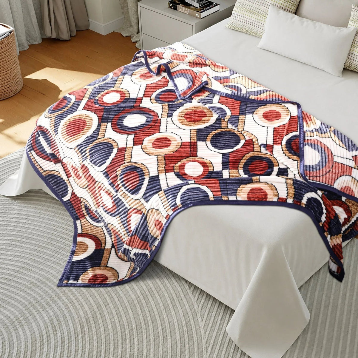 Blueberry Flannel Summer Light Blanket King size BF-204
