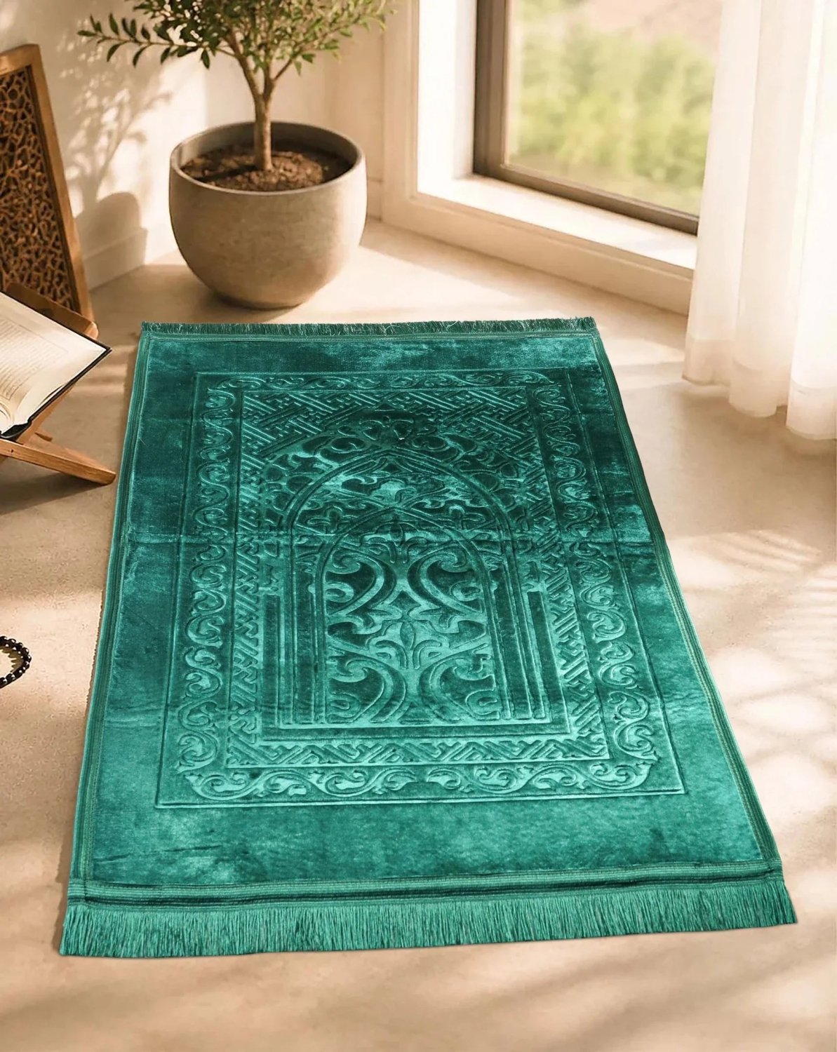Qiblatain Prayer Mat Teal
