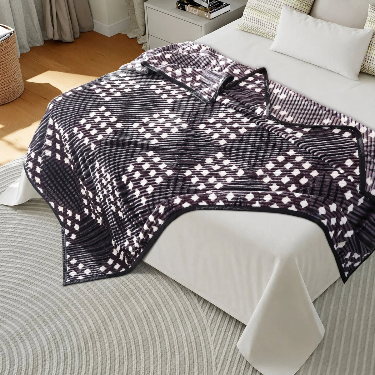 Blueberry Flannel Summer Light Blanket King size BF-210