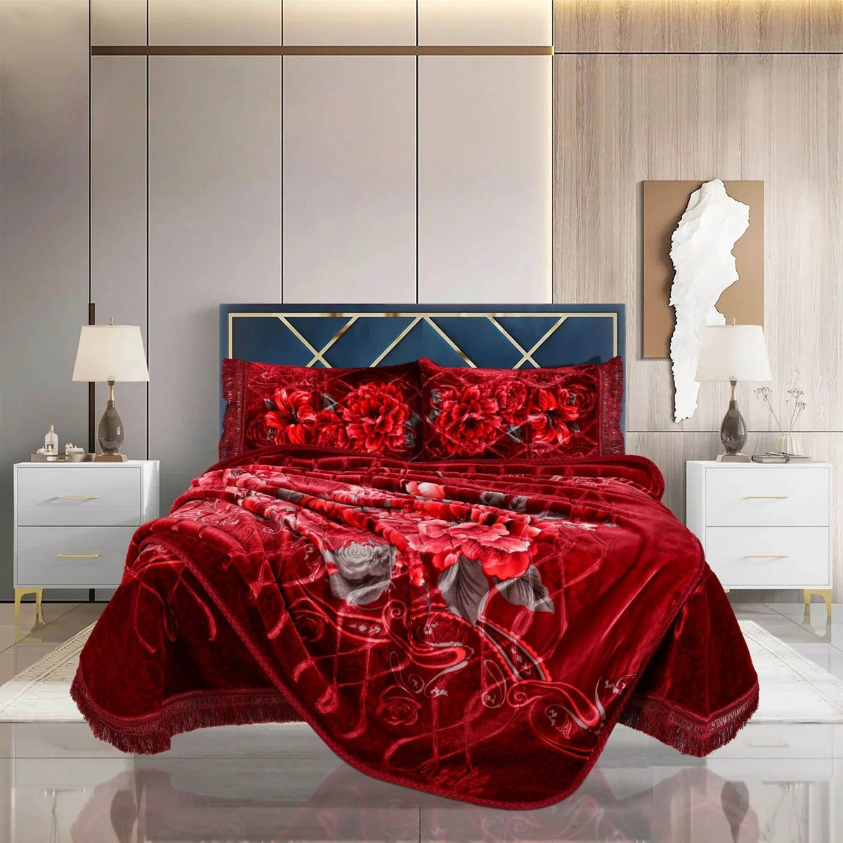 4 Pcs Atlantis Embossed Bedding Set