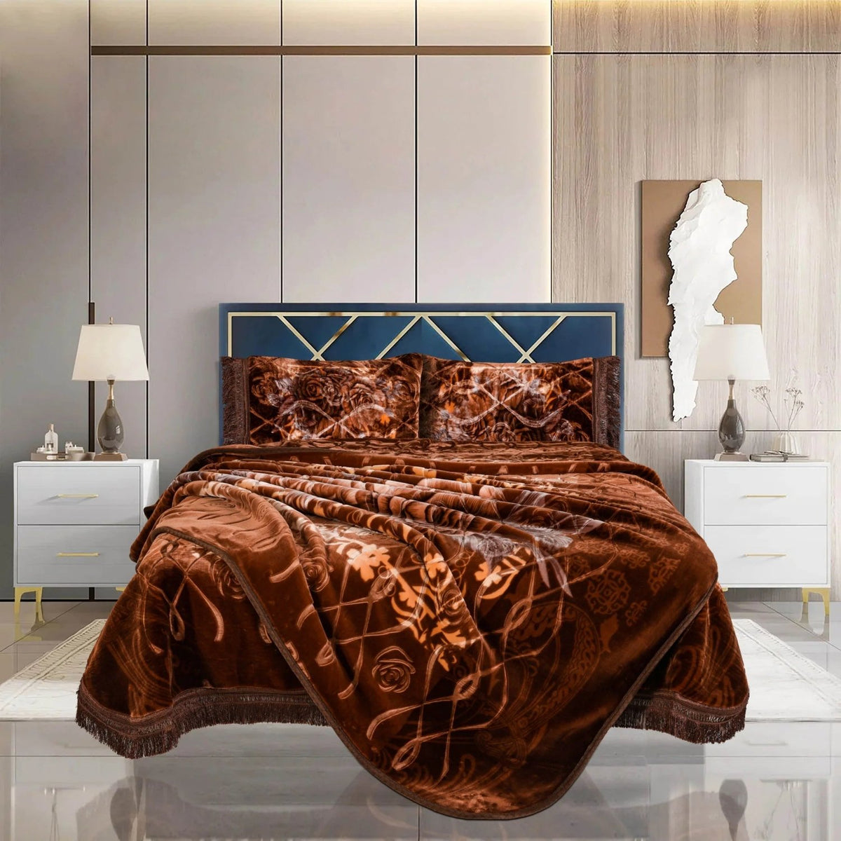 4 Pcs Atlantis Embossed Bedding Set