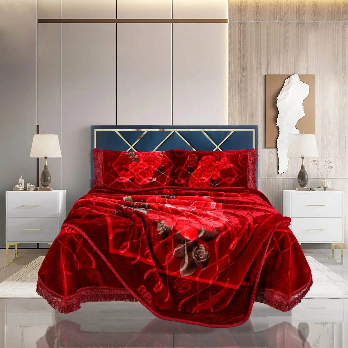 4 Pcs Atlantis Embossed Bedding Set