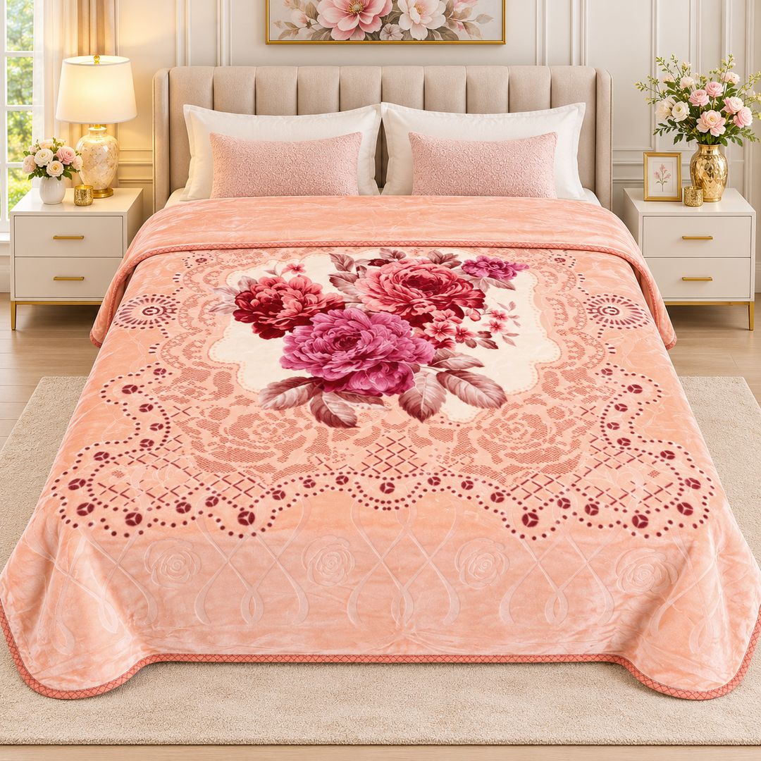 Zilver 2 Ply Cloudy Embossed Blanket 220 x 240 CM