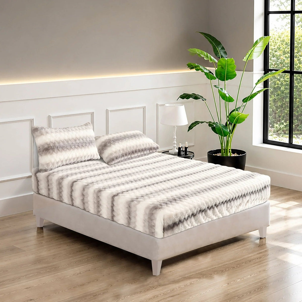 Soft Skin 3 Pcs Fitted Sheet Set Frosted Pearl