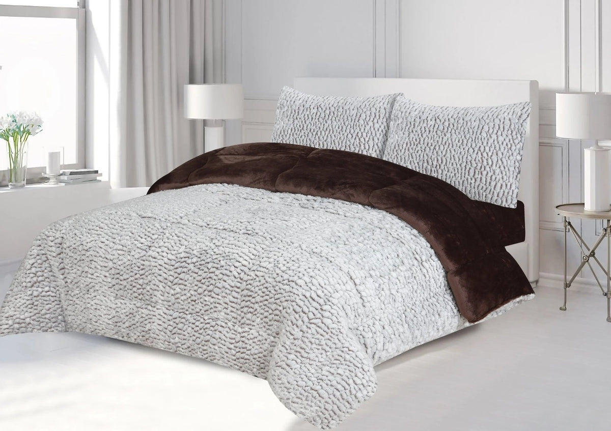 Shiny Carving 6 Pcs Comforter Set