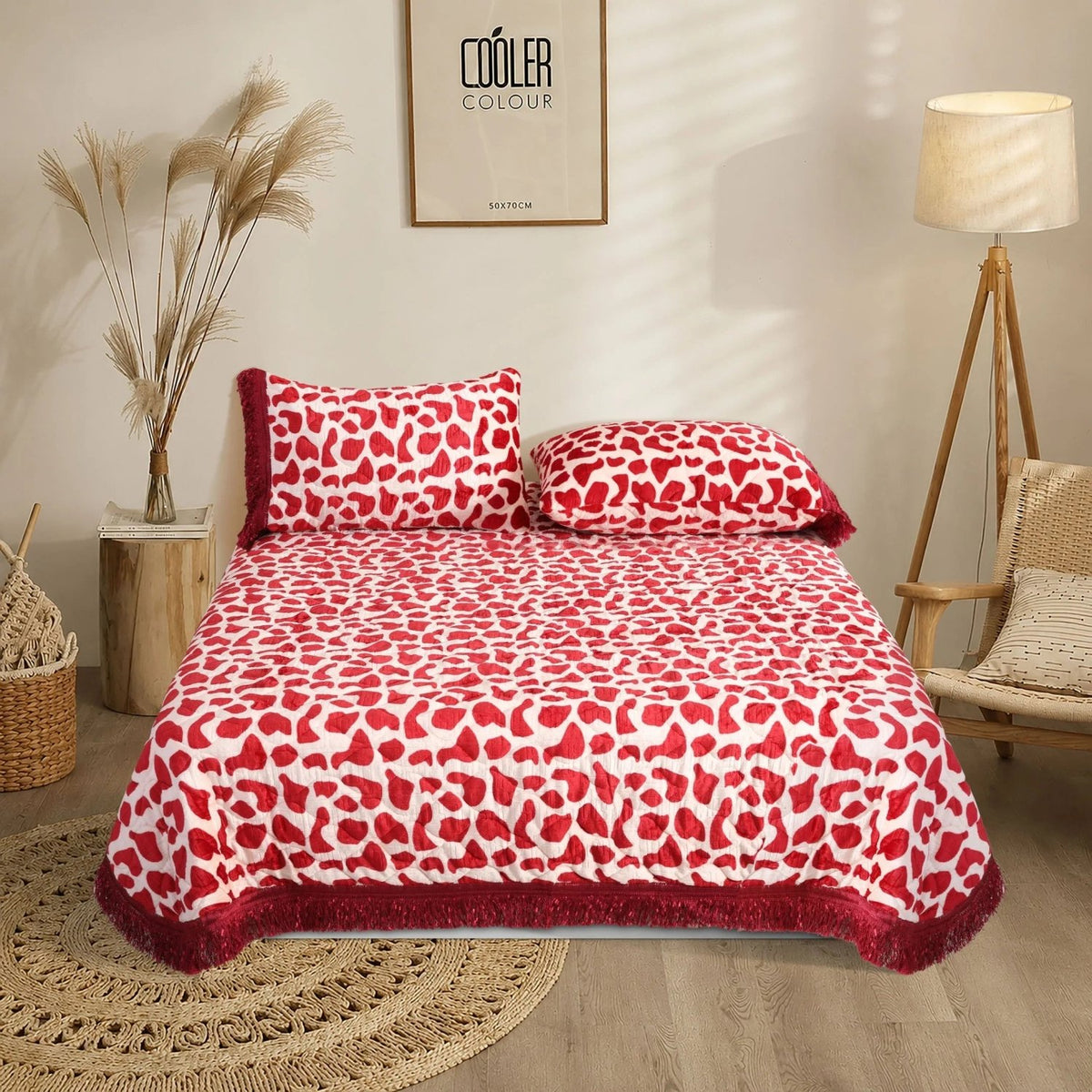 SPLENDOR Embossed 3 Pcs BEDSPREAD SET SP-703