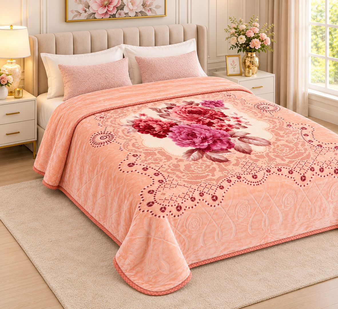 Zilver 2 Ply Cloudy Embossed Blanket 220 x 240 CM