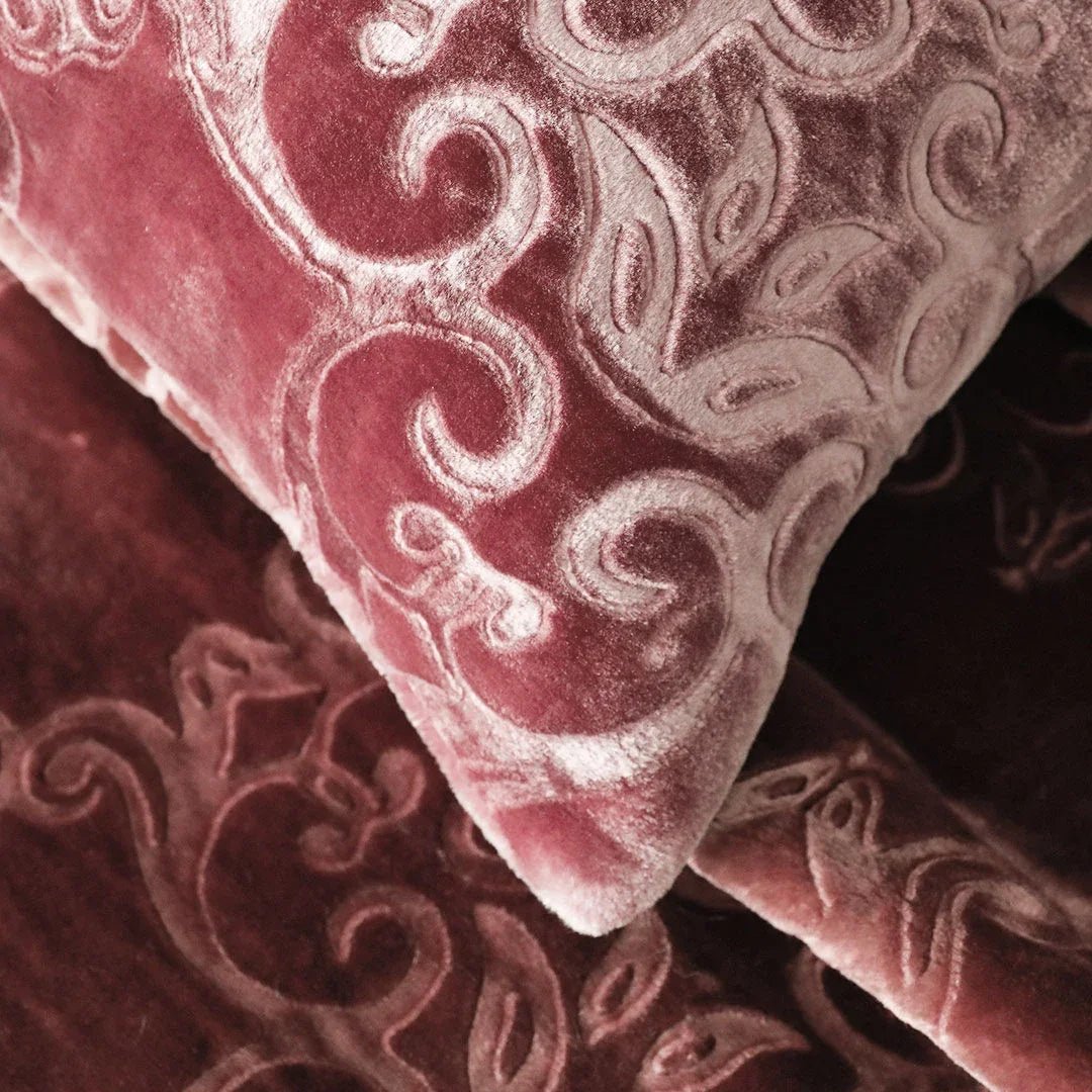 Golden Touch Embossed 4-Pcs Solid Cloudy Blanket Set