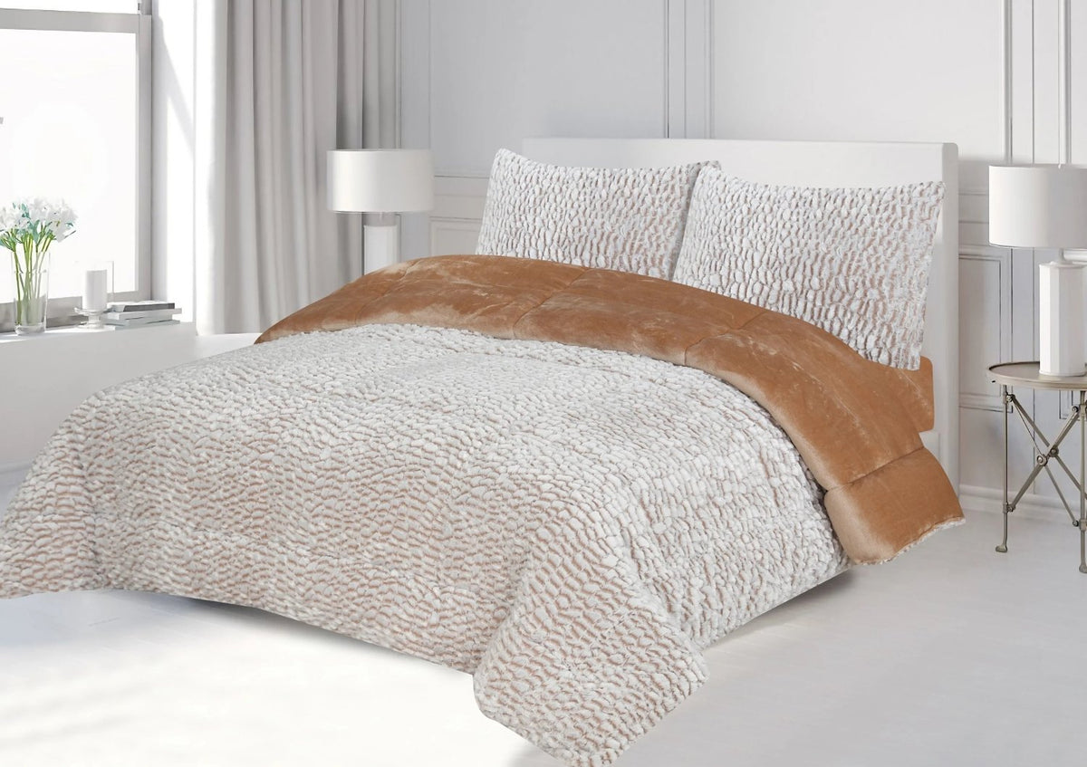 Shiny Carving 6 Pcs Comforter Set