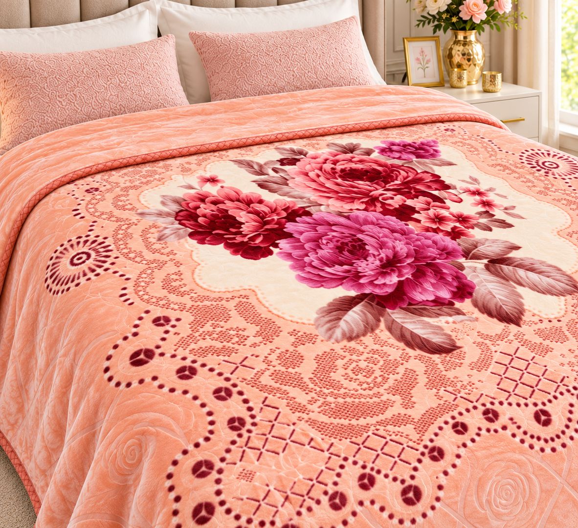 Zilver 2 Ply Cloudy Embossed Blanket 220 x 240 CM