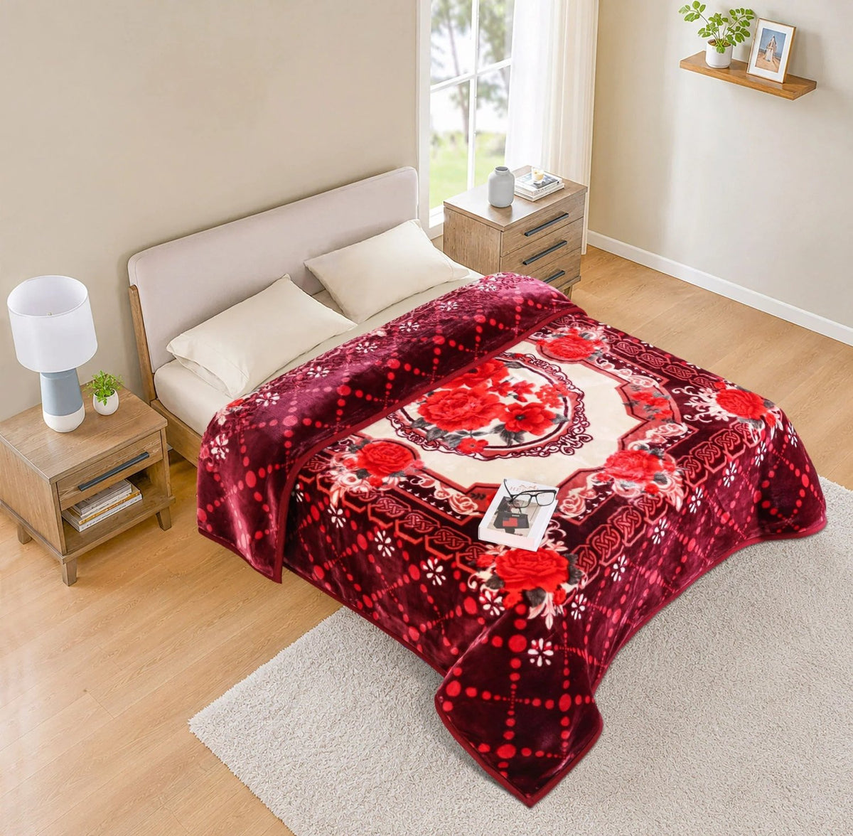 XL BEAR EMBOSSED BLANKET KING SIZE
