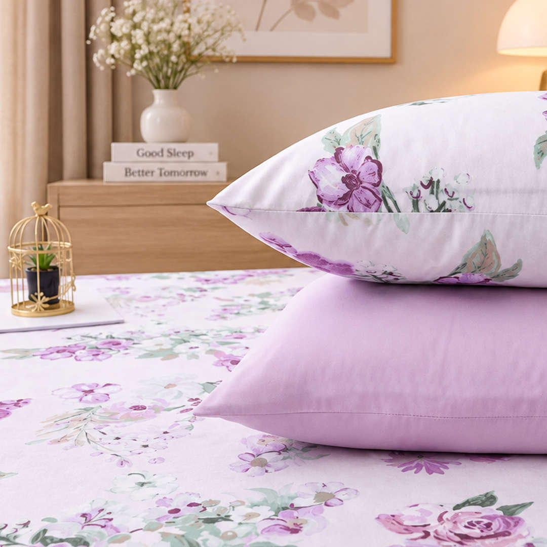 Feather Gold 5 Pcs Printed Fitted Sheet Set FG-109