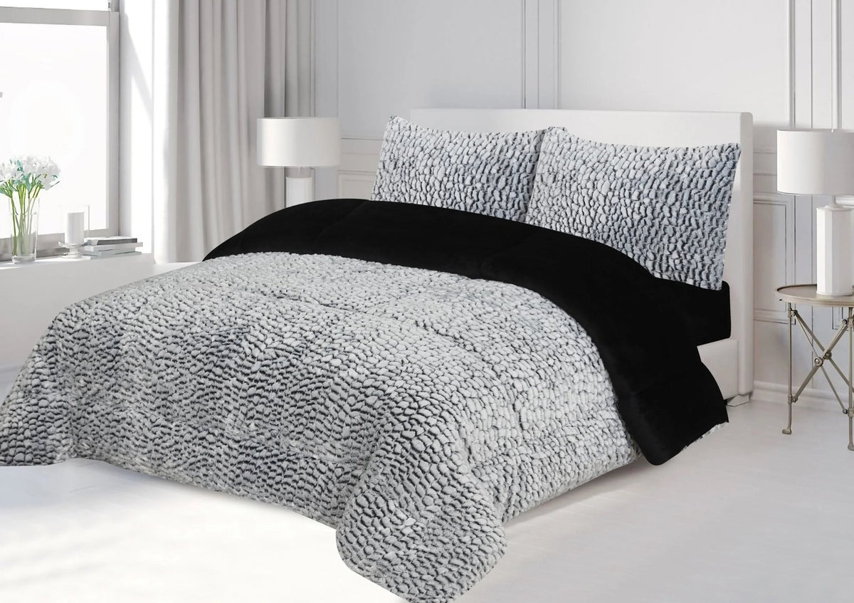 Shiny Carving 6 Pcs Comforter Set
