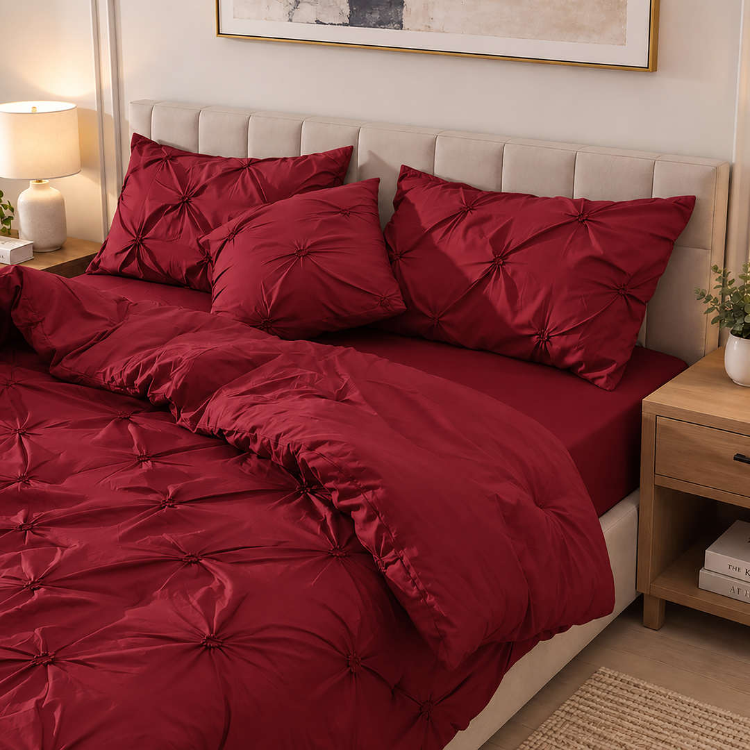 5 Pcs Pintuck Comforter set