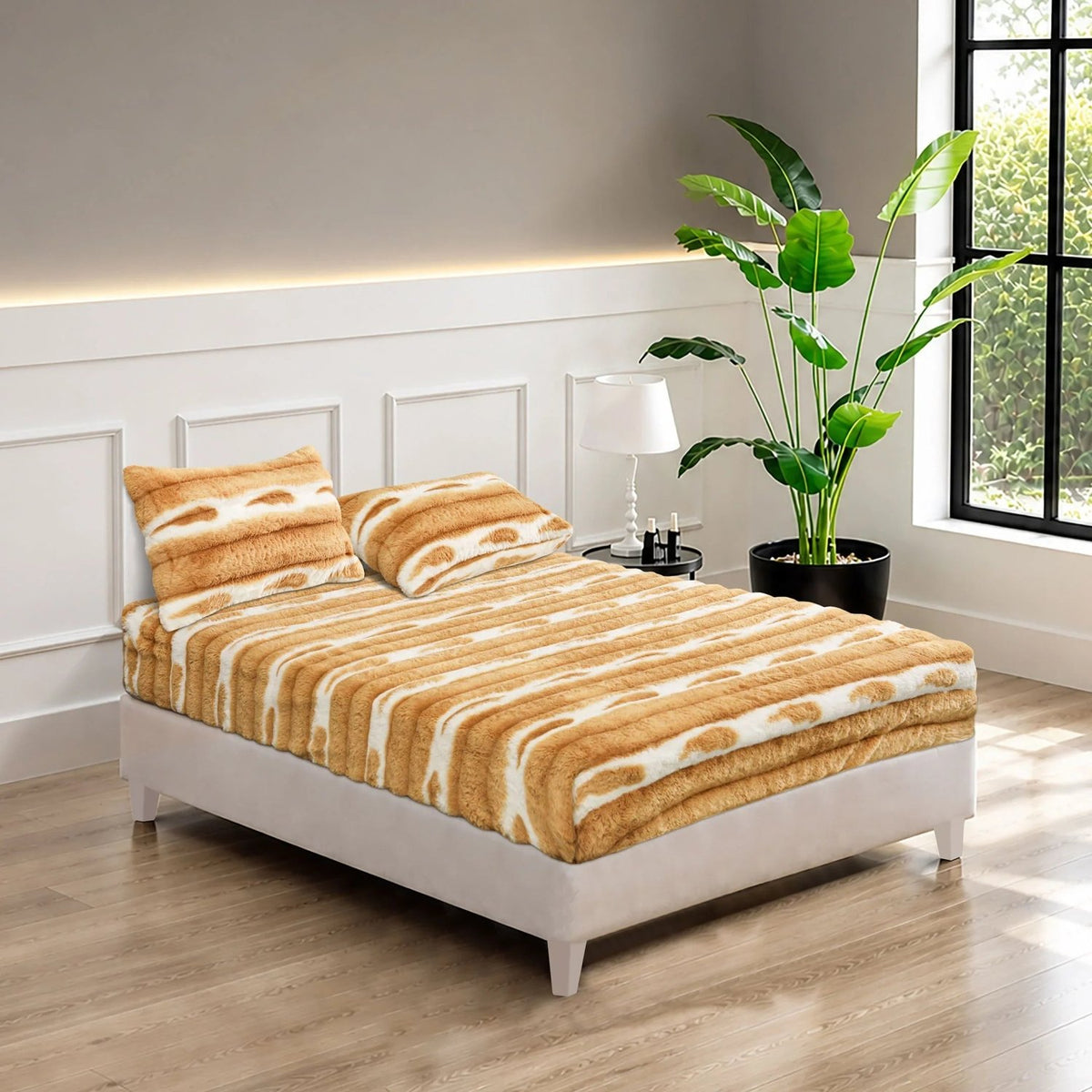 Soft Skin 3 Pcs Fitted Sheet Set Honey Beige