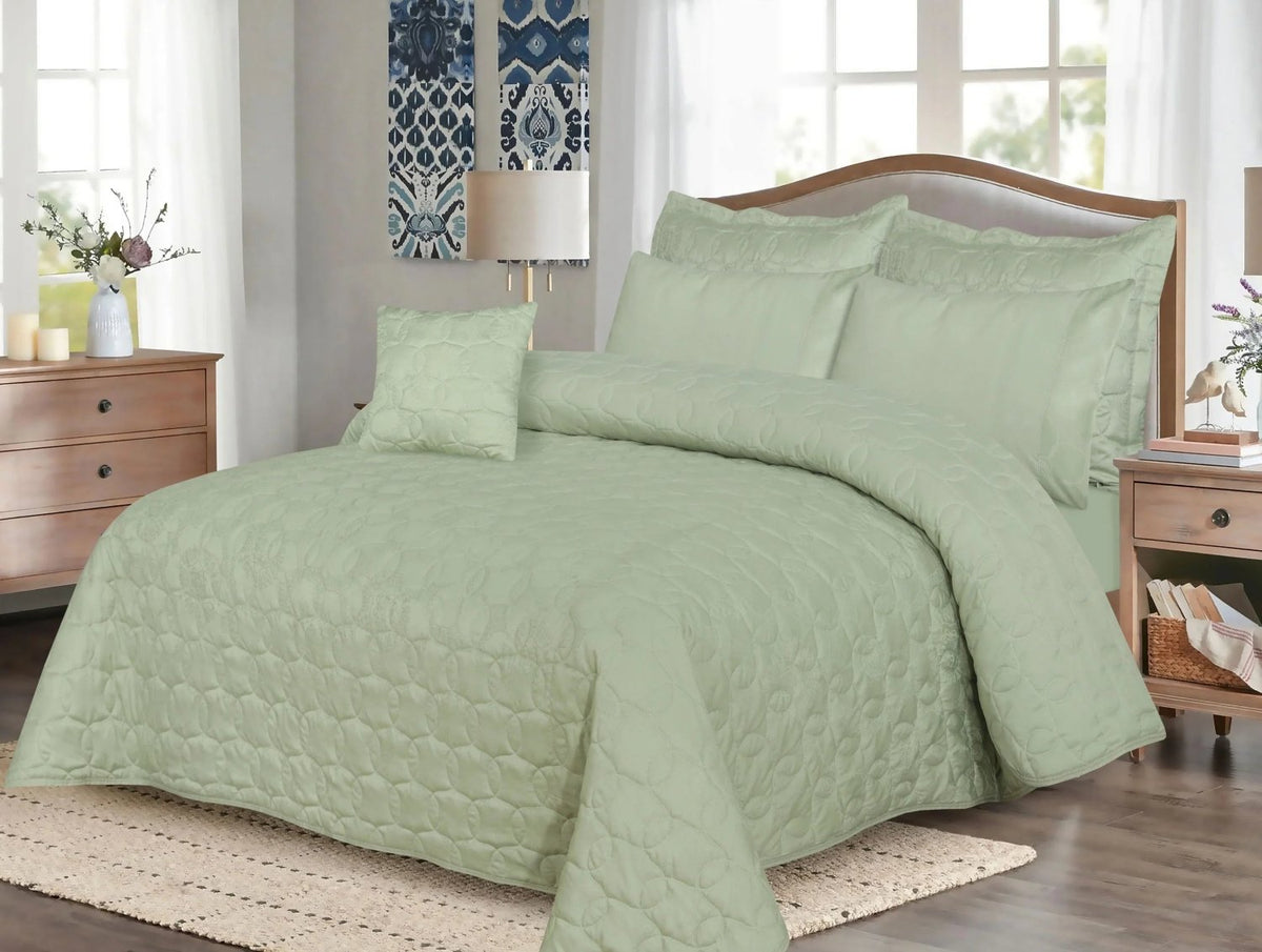 Spring 7 Pcs Quilted Bedspread Set SP-505