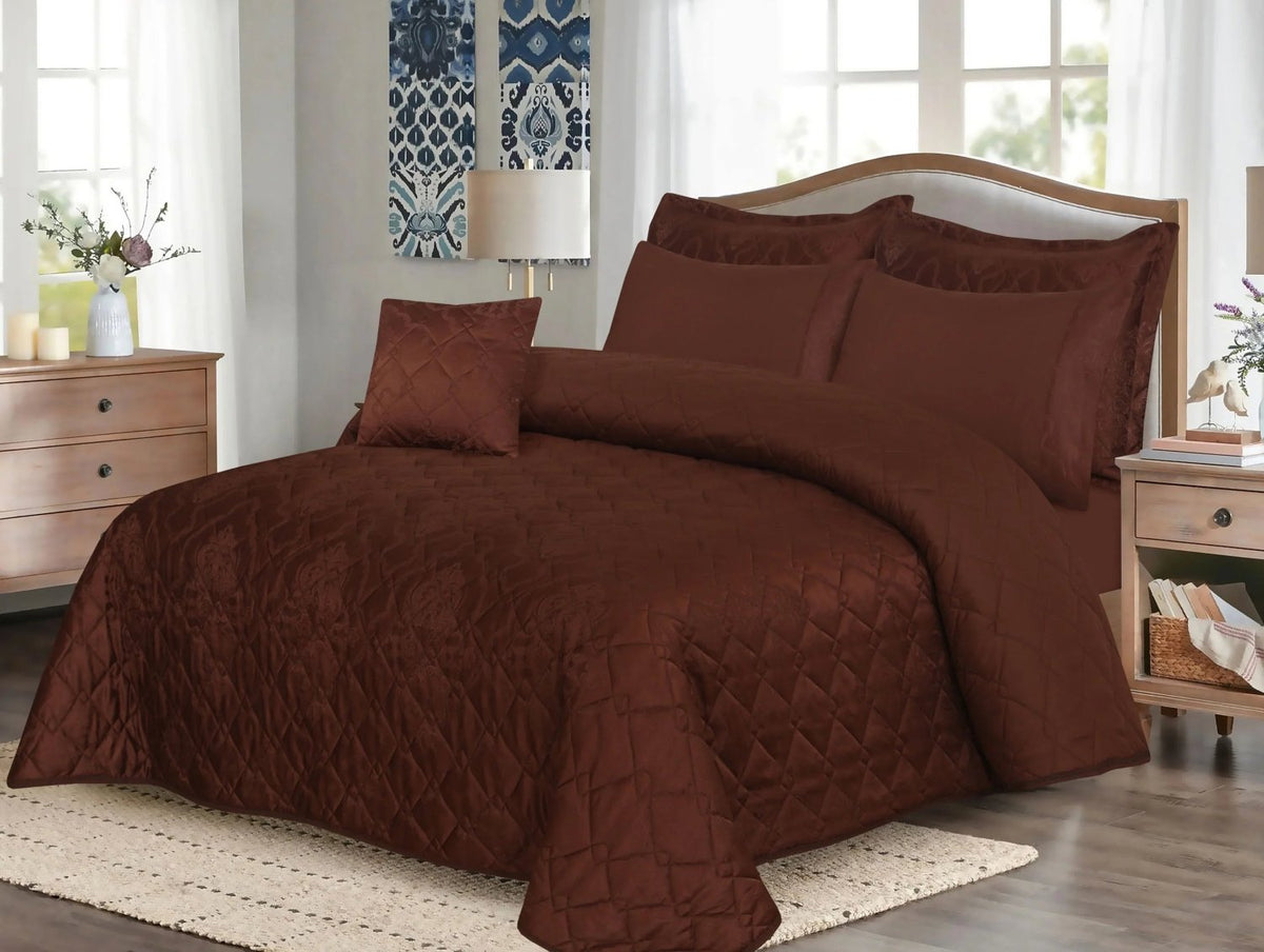 Spring 7 Pcs Quilted Bedspread Set SP-506