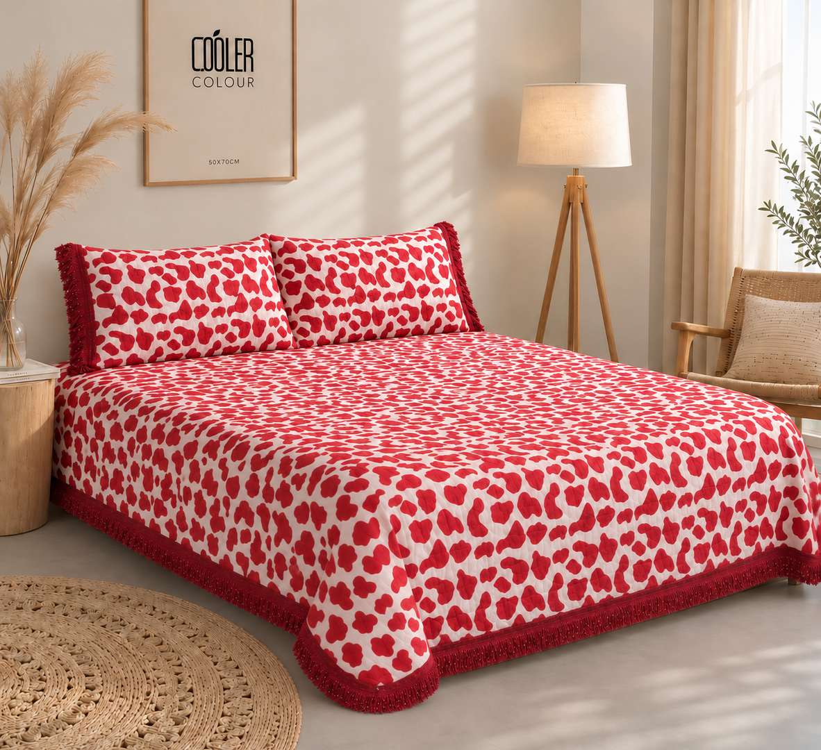 SPLENDOR Embossed 3 Pcs BEDSPREAD SET SP-703