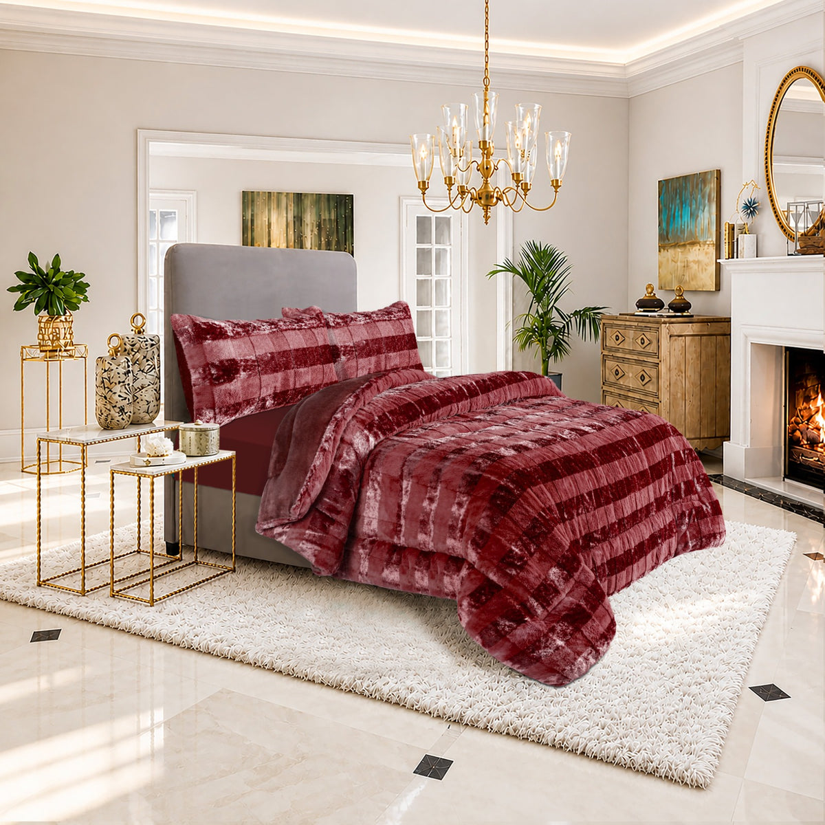Glossy Glossy 4Pcs Comforter Set