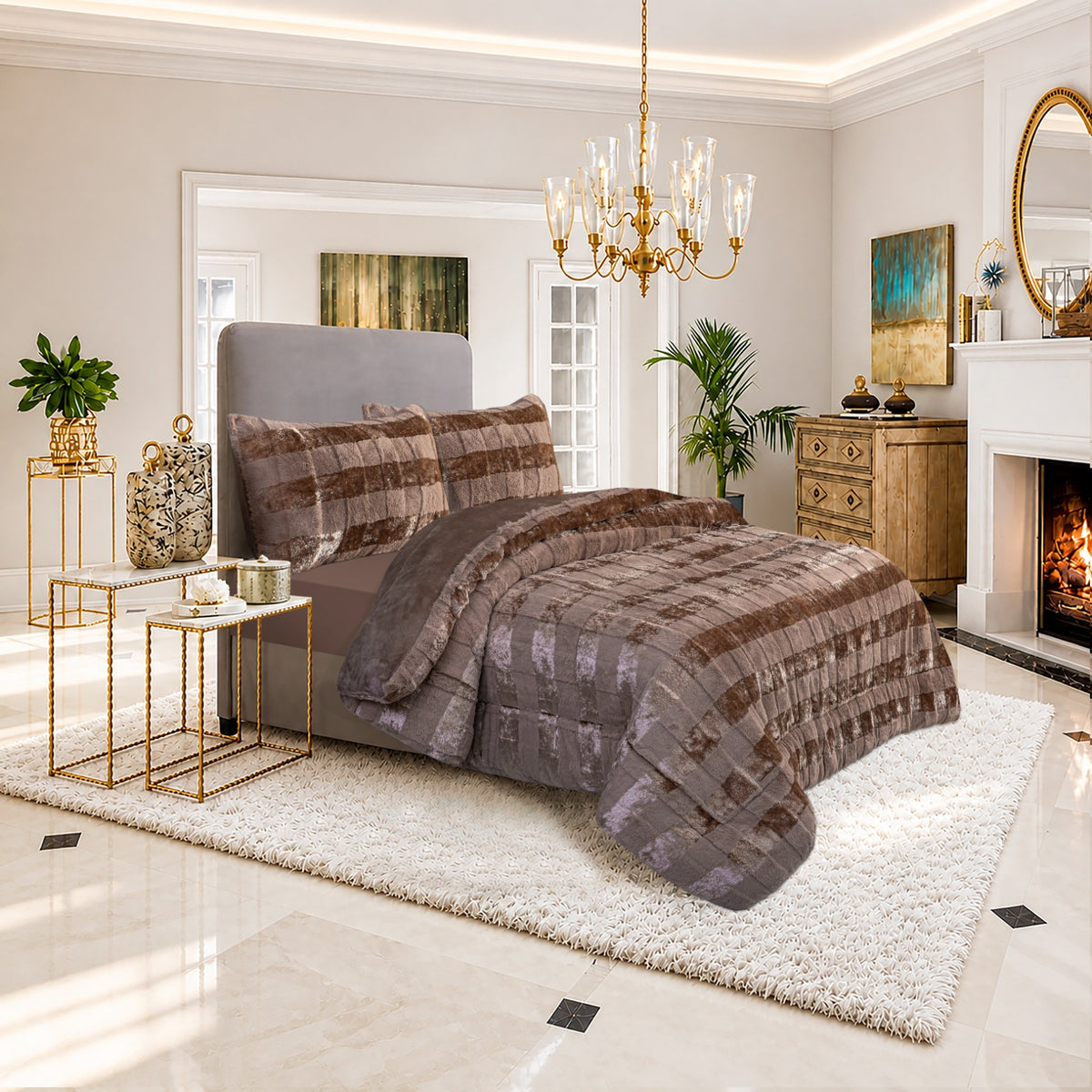 Glossy Glossy 4Pcs Comforter Set