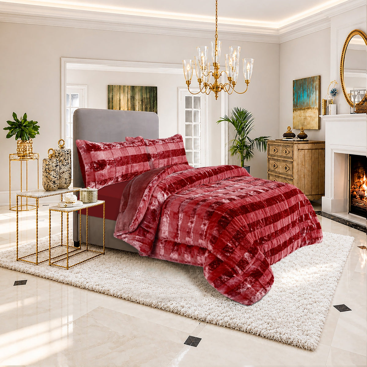 Glossy Glossy 4Pcs Comforter Set