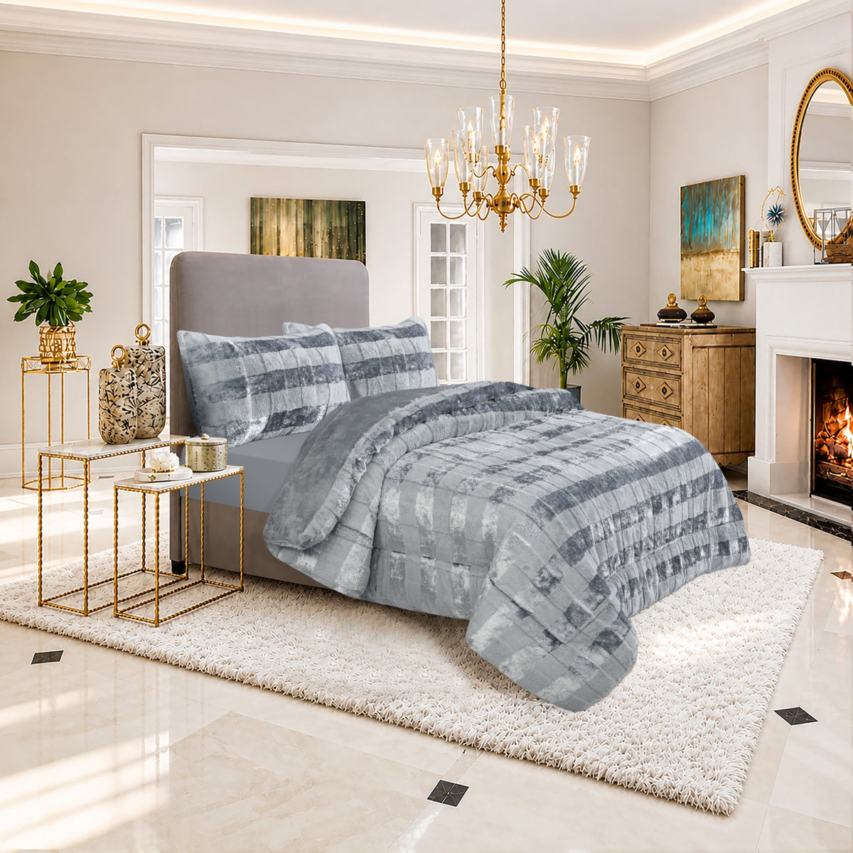 Glossy Glossy 4Pcs Comforter Set