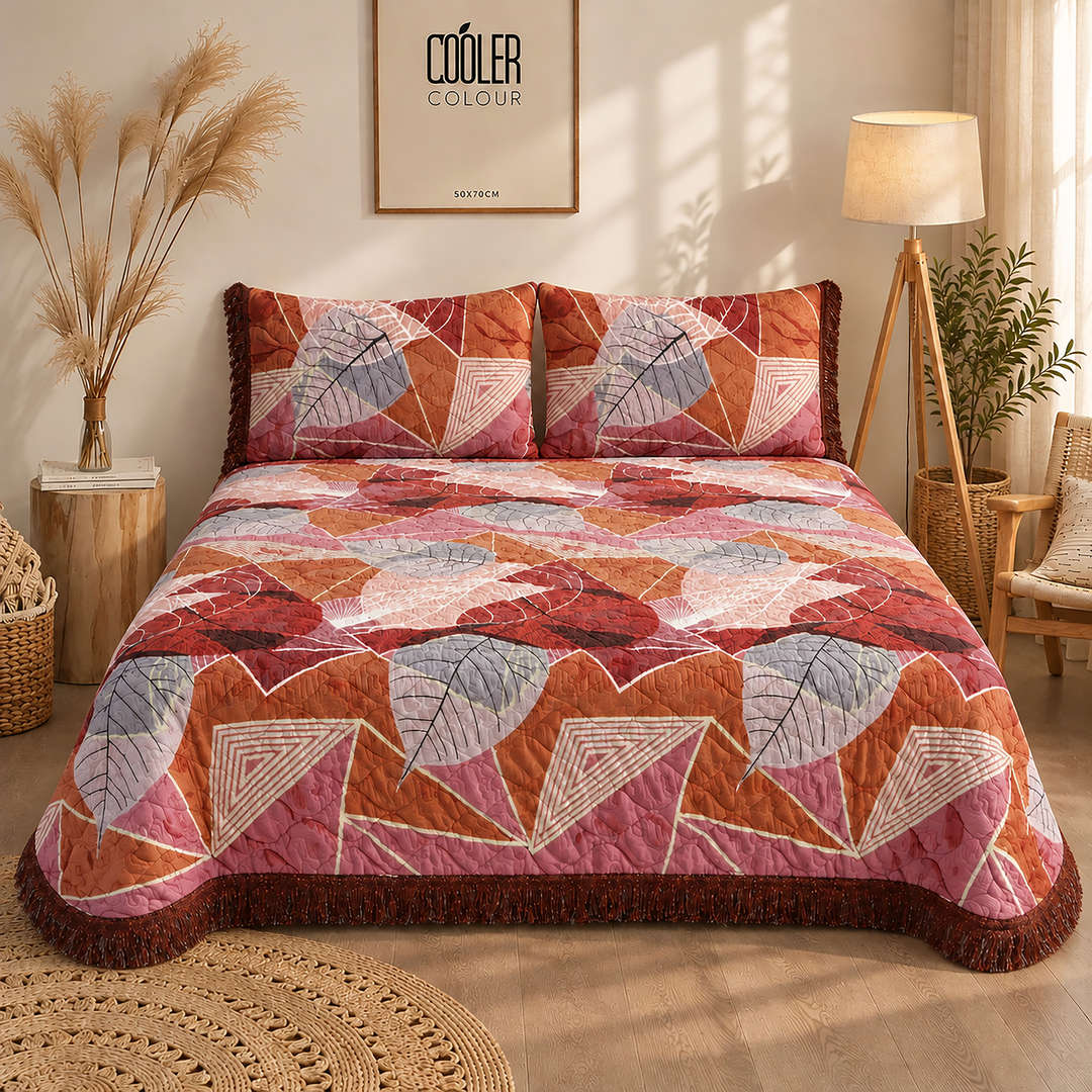 SPLENDOR Embossed 3 Pcs BEDSPREAD SET SP-706