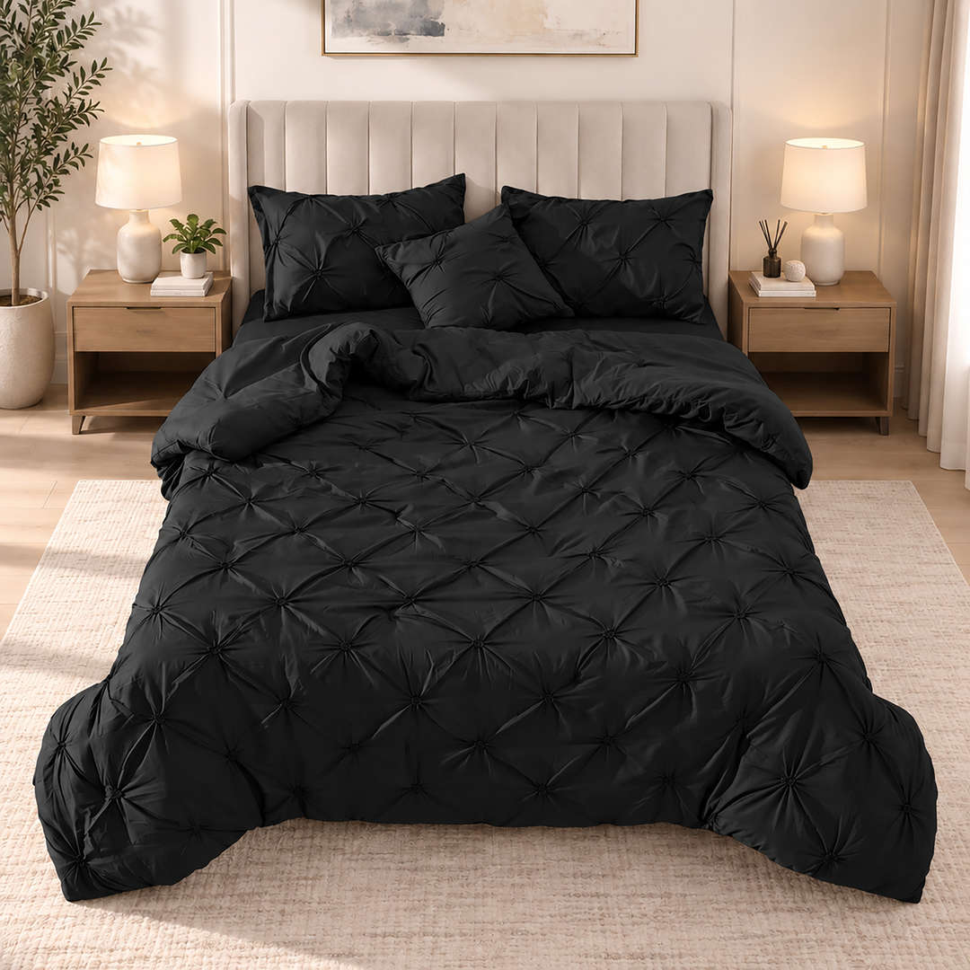 5 Pcs Pintuck Comforter set