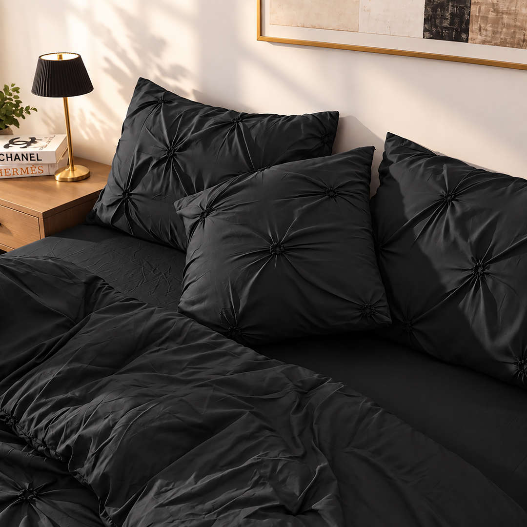 5 Pcs Pintuck Comforter set