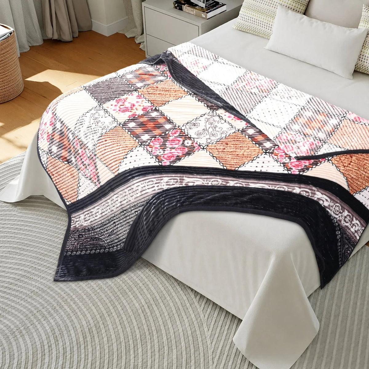 Blueberry Flannel Summer Light Blanket King size BF-205