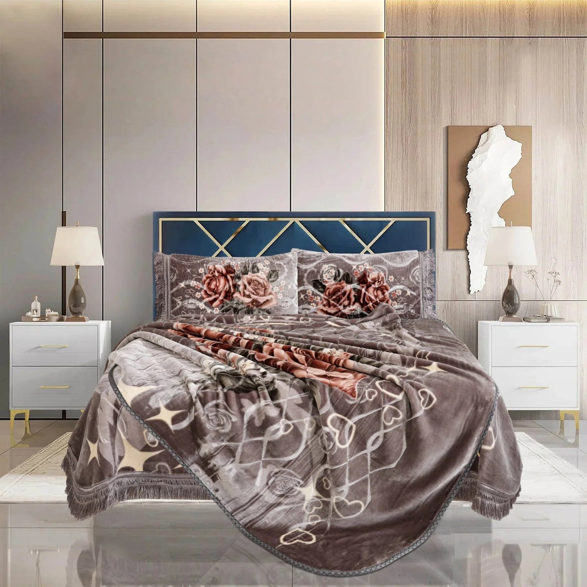 4 Pcs Atlantis Embossed Bedding Set