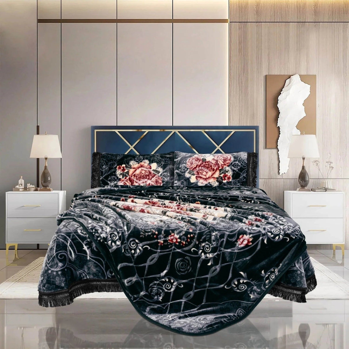 4 Pcs Atlantis Embossed Bedding Set