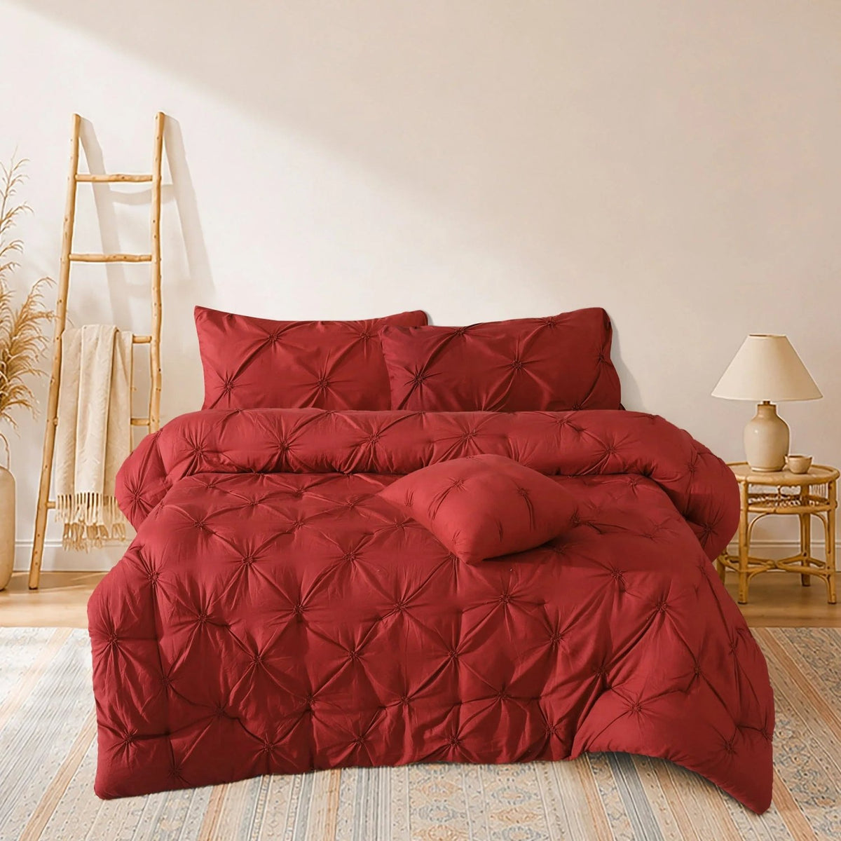 5 Pcs Pintuck Comforter set