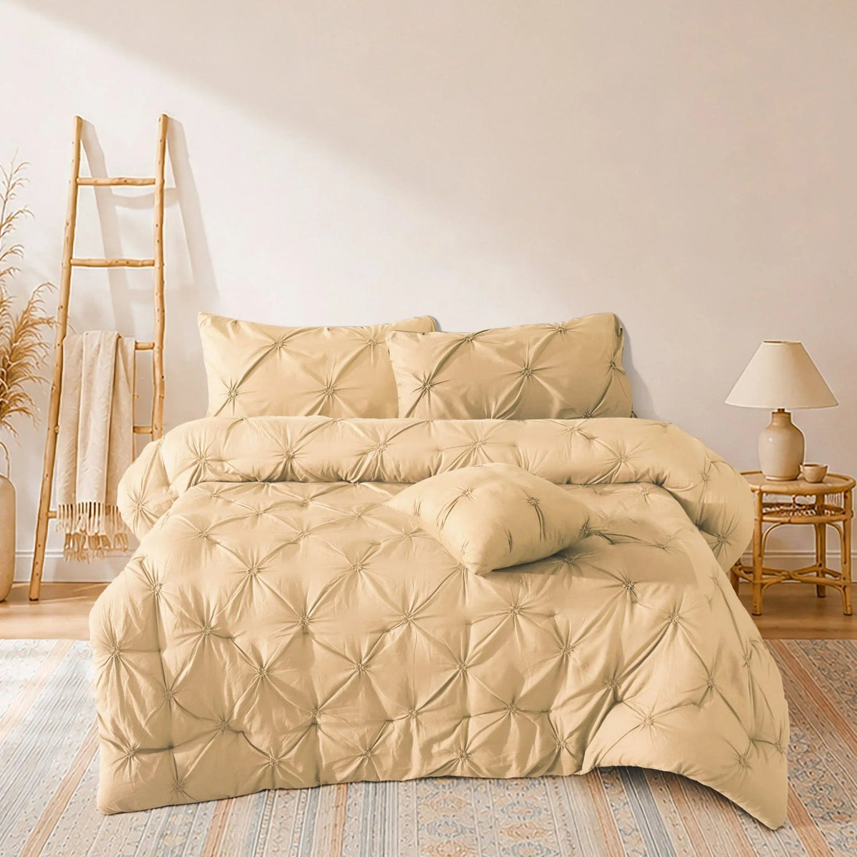 5 Pcs Pintuck Comforter set