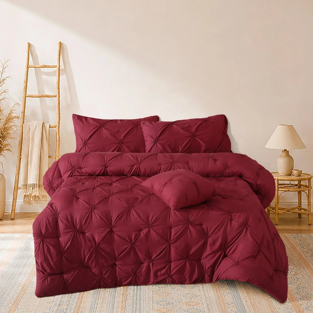 5 Pcs Pintuck Comforter set