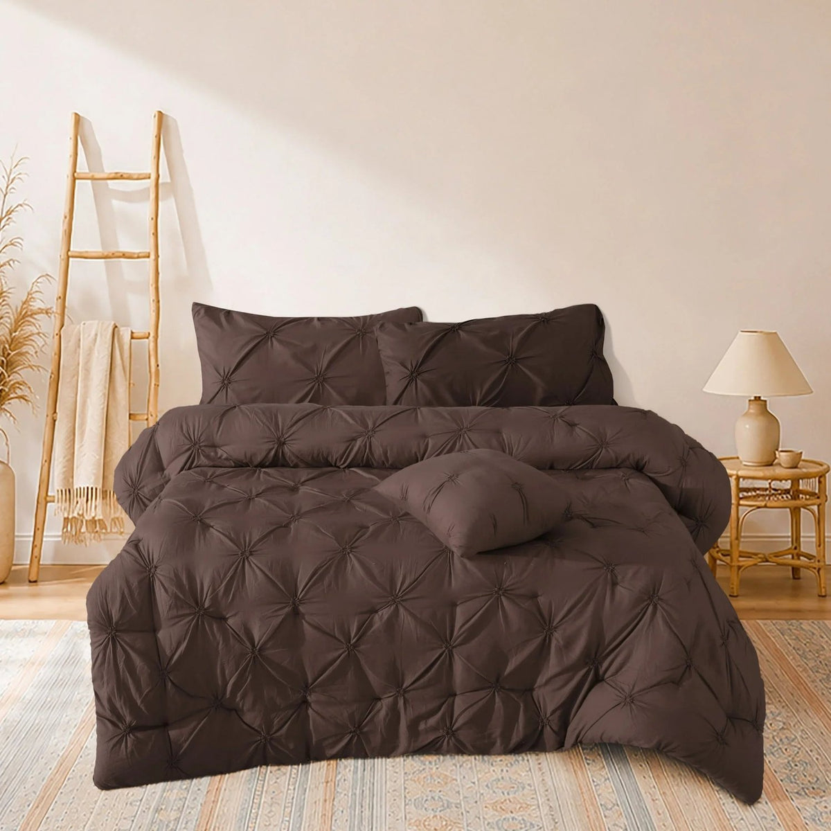 5 Pcs Pintuck Comforter set