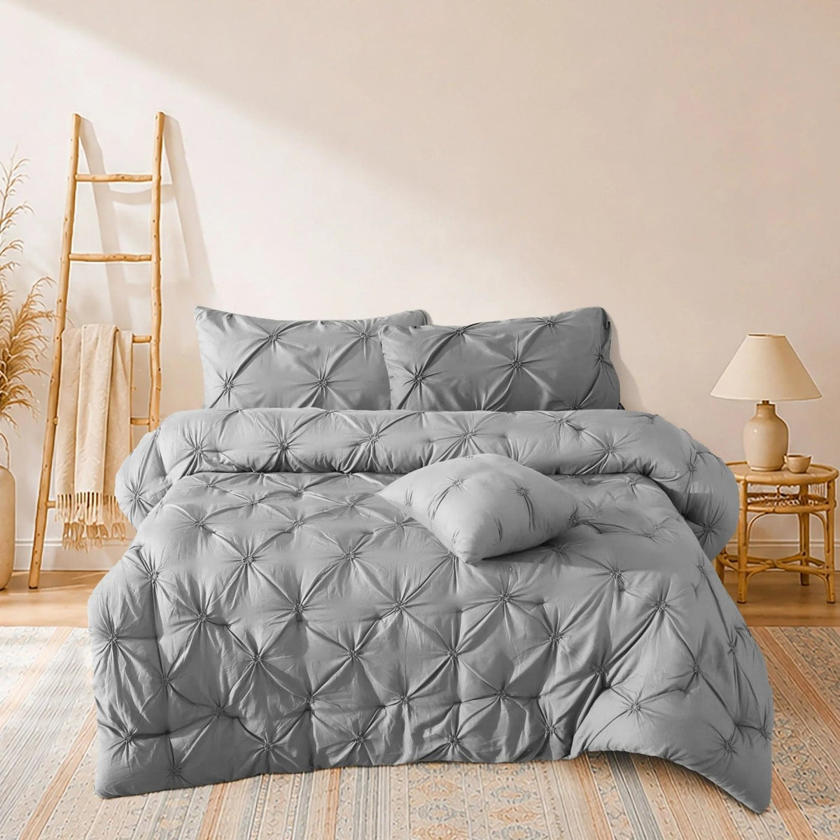 5 Pcs Pintuck Comforter set