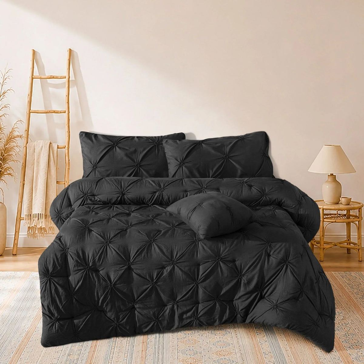 5 Pcs Pintuck Comforter set