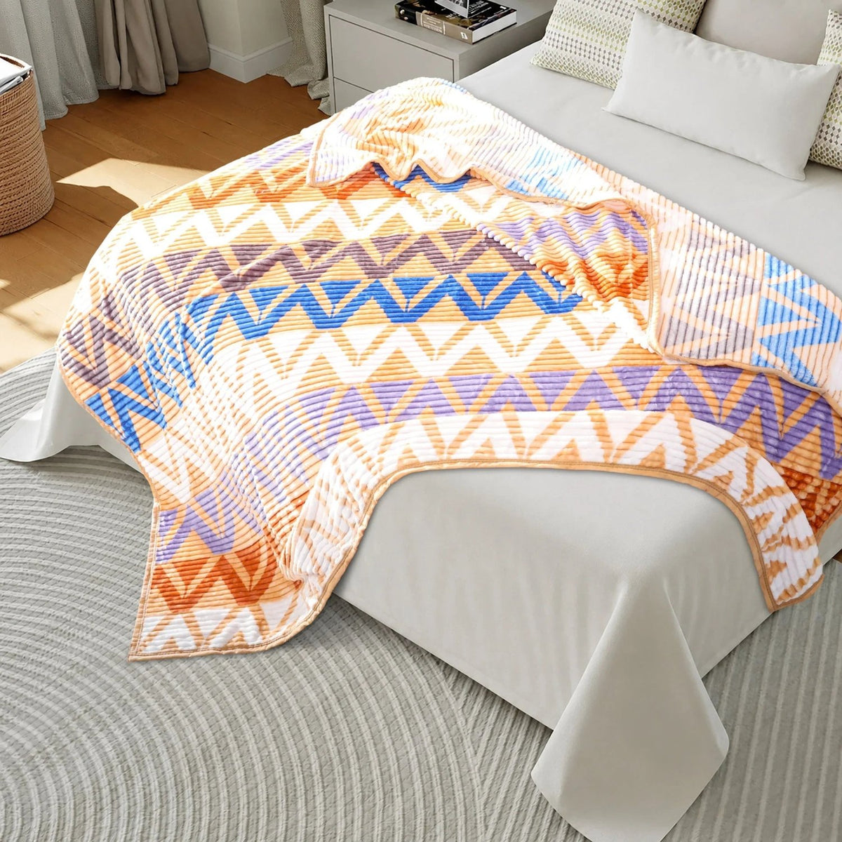 Blueberry Flannel Summer Light Blanket King size BF-202