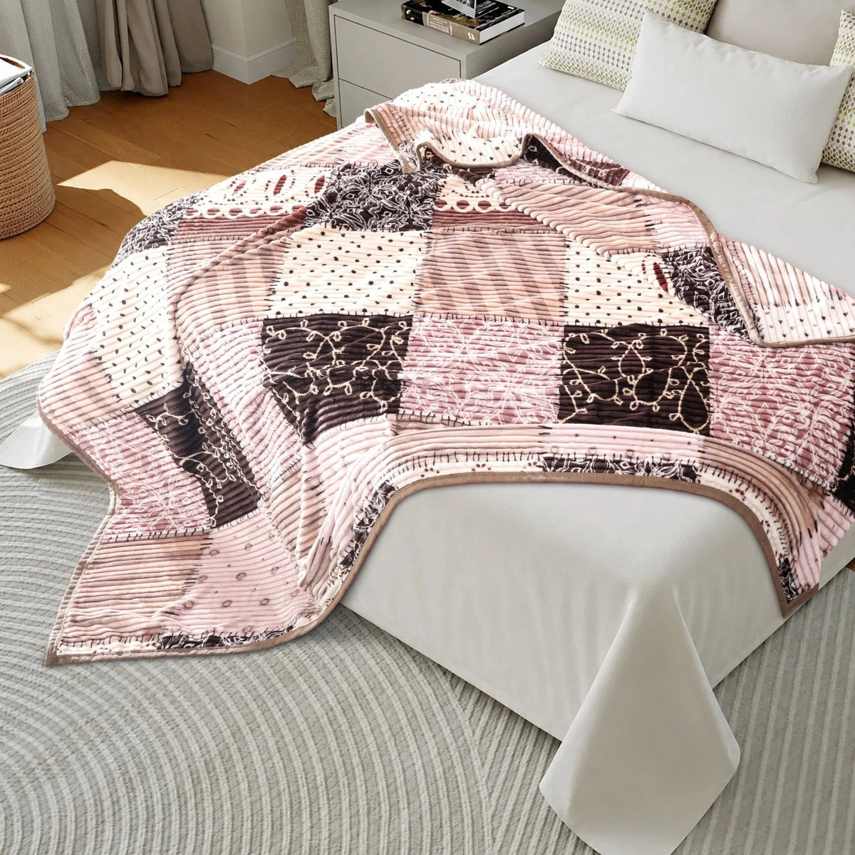 Blueberry Flannel Summer Light Blanket King size BF-213