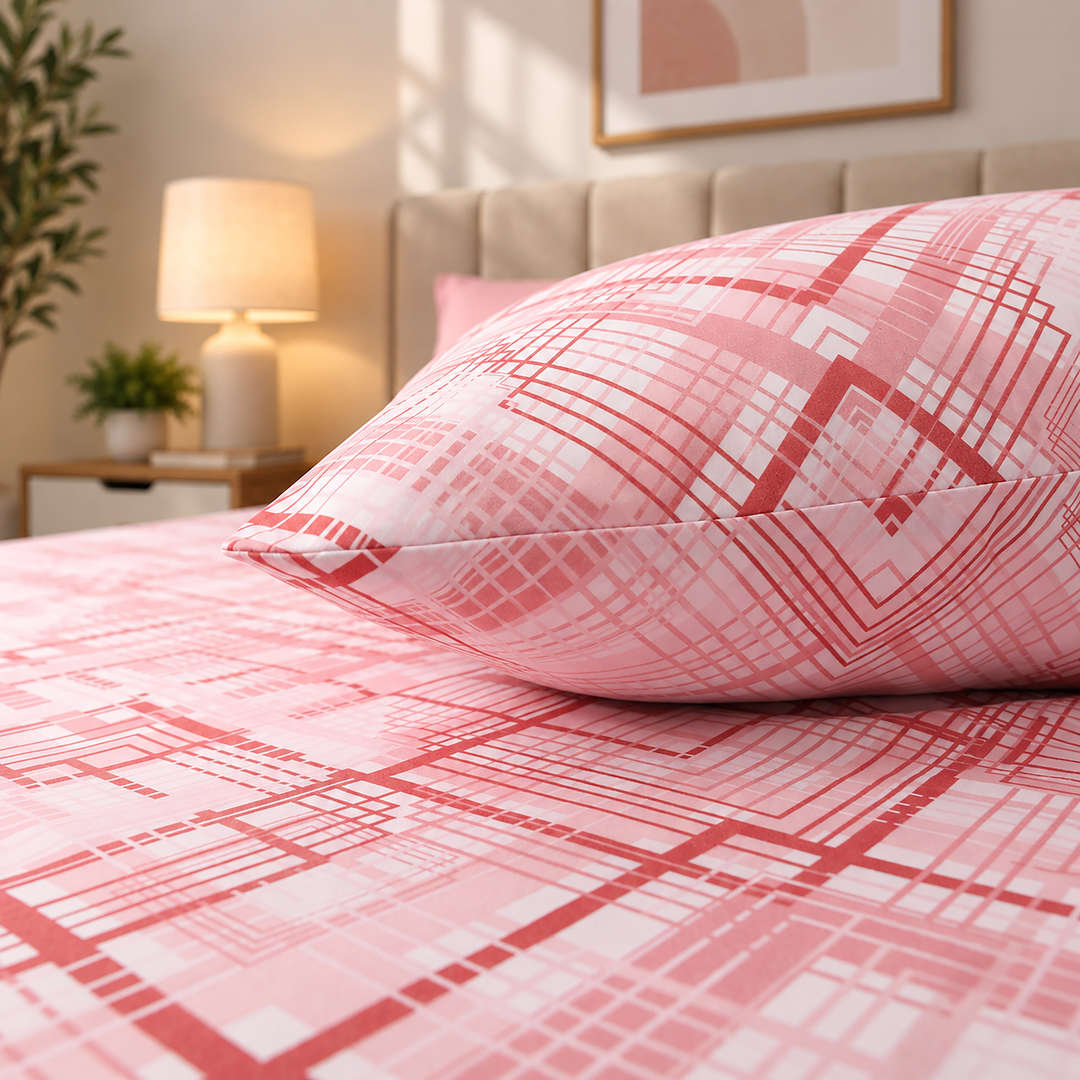 Feather Gold 5 Pcs Printed Fitted Sheet Set FG-113