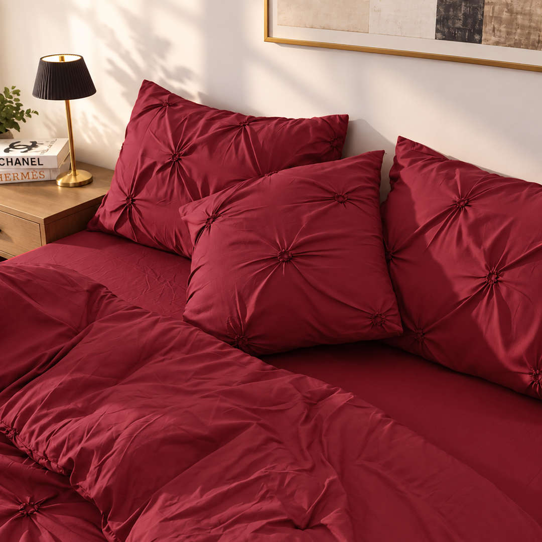 5 Pcs Pintuck Comforter set