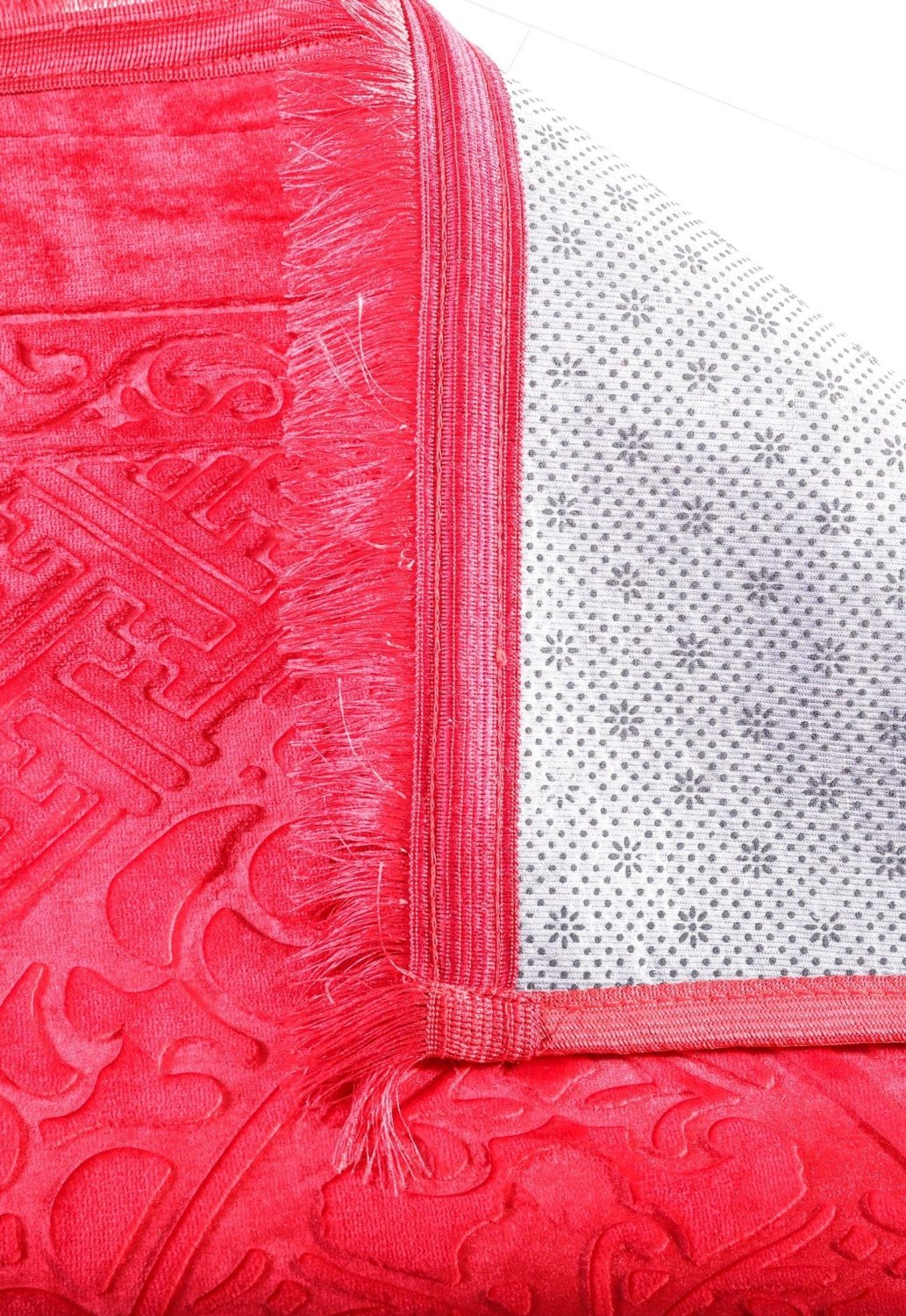 Qiblatain Prayer Mat Red