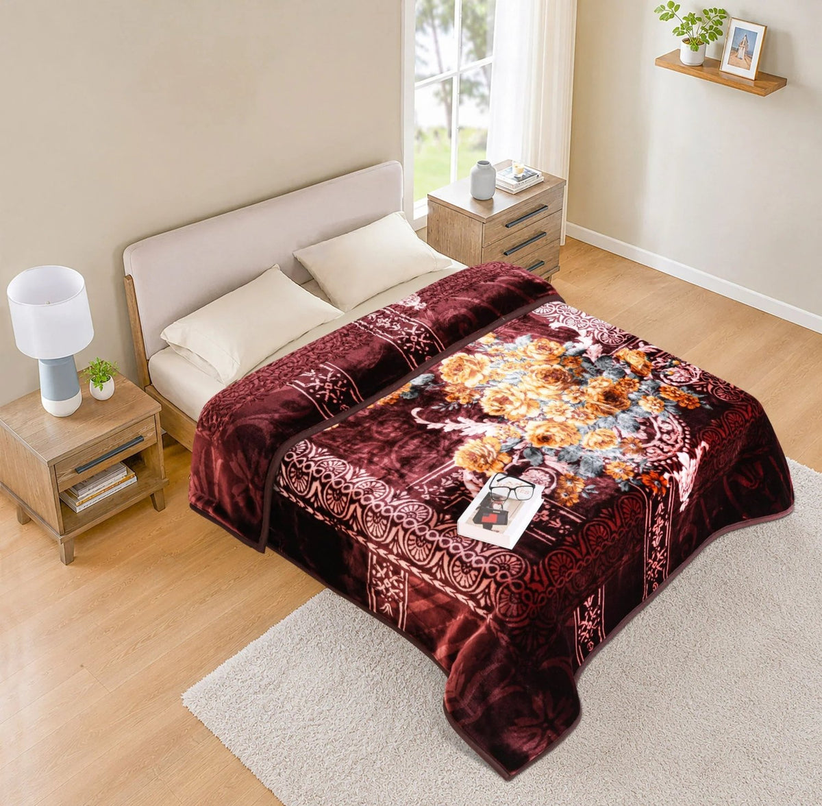 XL BEAR EMBOSSED BLANKET KING SIZE