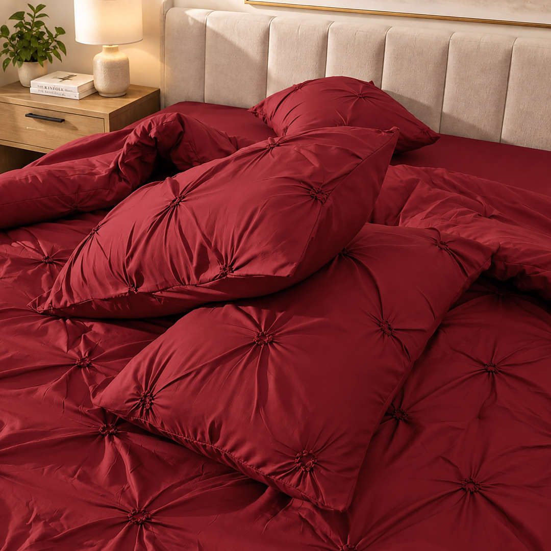 5 Pcs Pintuck Comforter set