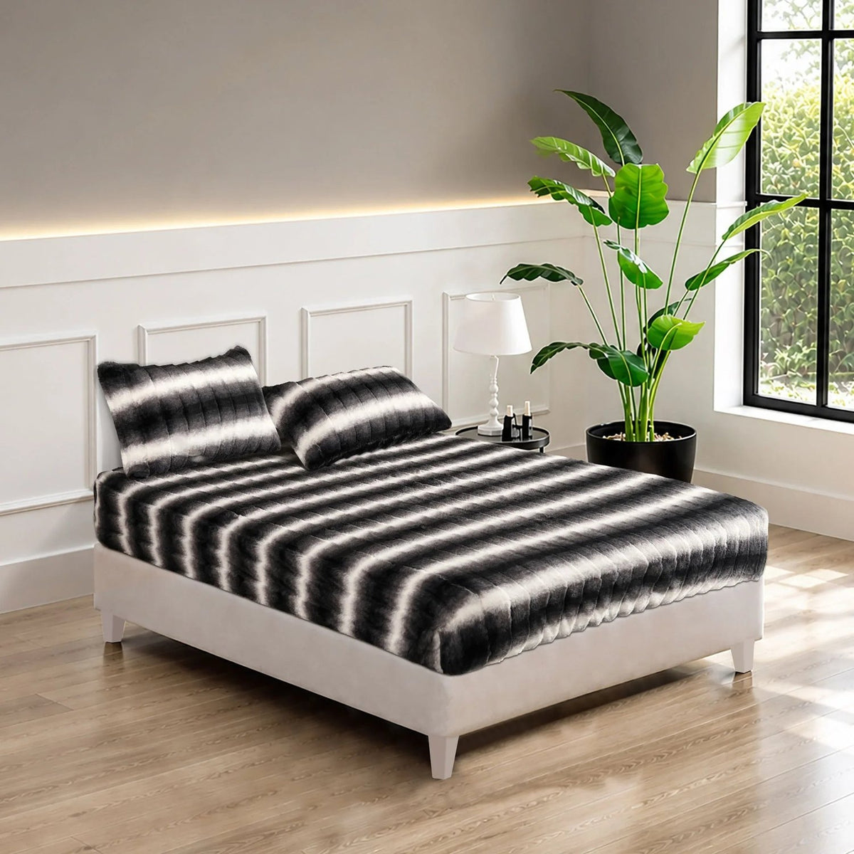 Soft Skin 3 Pcs Fitted Sheet Set Black Pearl