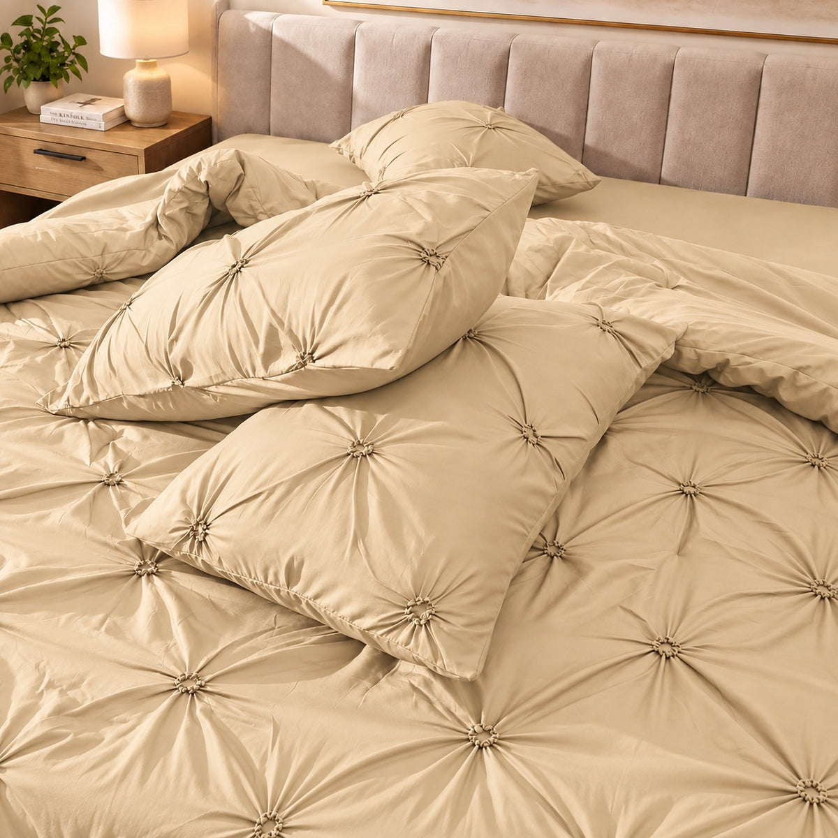 5 Pcs Pintuck Comforter set