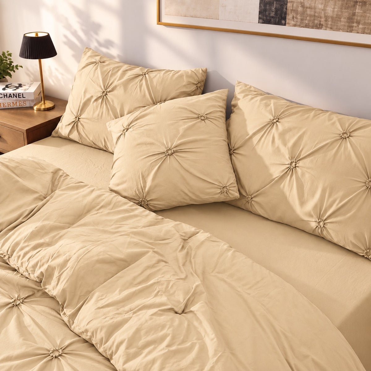 5 Pcs Pintuck Comforter set